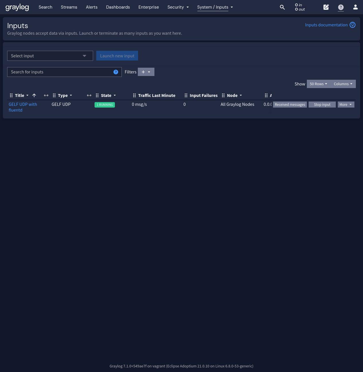 Graylog Inputs