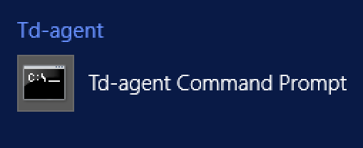 Td-agent Command Prompt